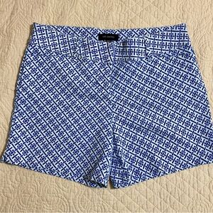 The Limited Blue & White Geo-Print Chino Shorts